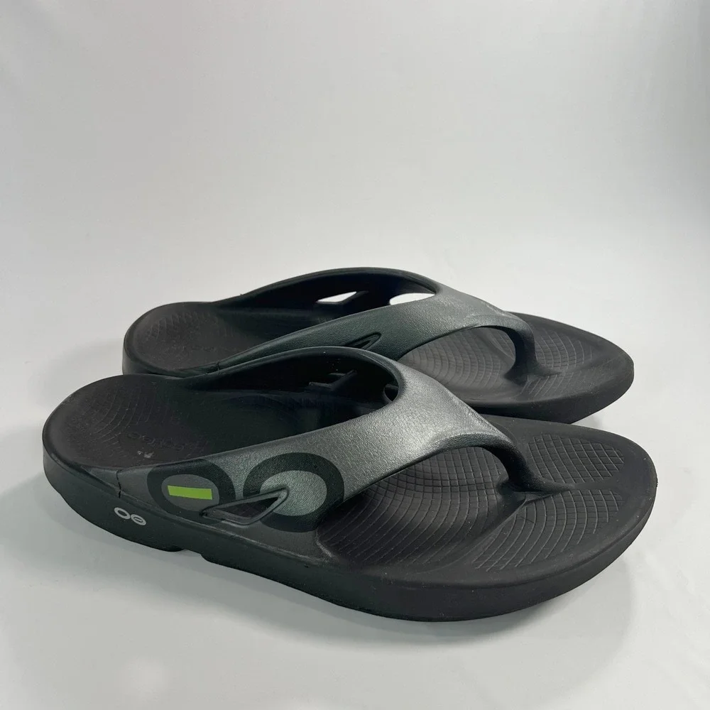 OOFOS OOriginal Sport Unisex Mens 13 Womens 15 BlackGraphite Recovery Flip-Flops